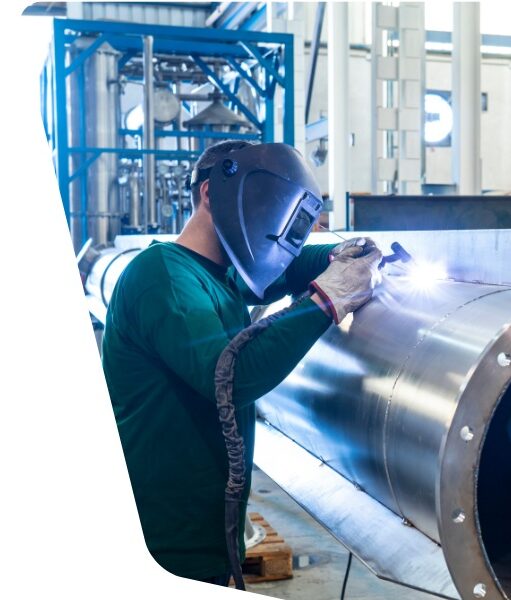 Blue and White Minimalist Welding Business Card - 1